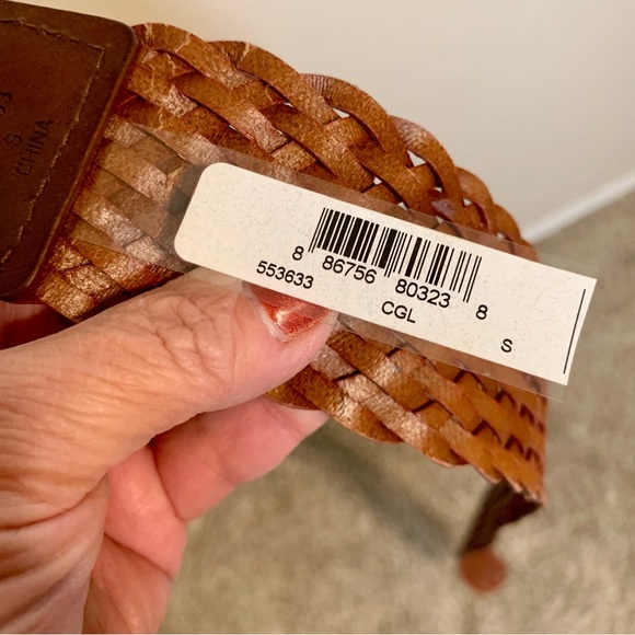 Michael Michael Kors Braided Leather Belt Brown Size Small - Picture 12 of 14